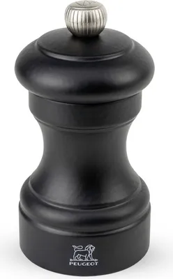 Produktbild von PEUGEOT Salzmühle BISTRO 10cm Schwarz Matt Buchenholz Stahlmahlwerk Klein