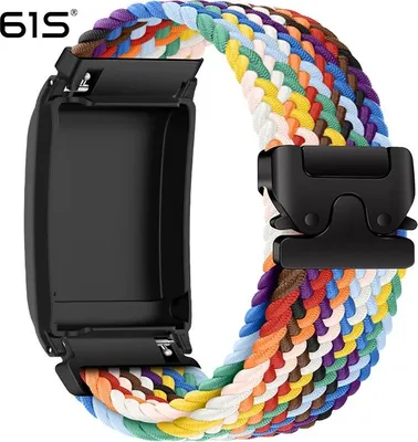 Produktbild von INF Elastisches geflochtenes Armband mit Fallschirmschnalle für WHOOP LifeOne Regenbogenfarben
