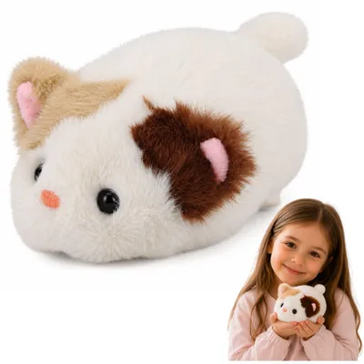 Obrázek produktu pro Plyšová kočka, maskot, plyšová hračka, měkká, malá, bílá, 16 cm