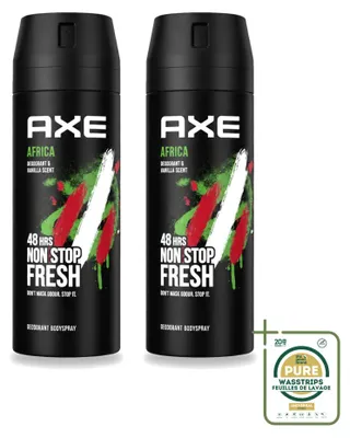 Produktbild von 2 x Axe Deodorant Spray Africa - 150 ml - Vorratspackung - 2 Stücke