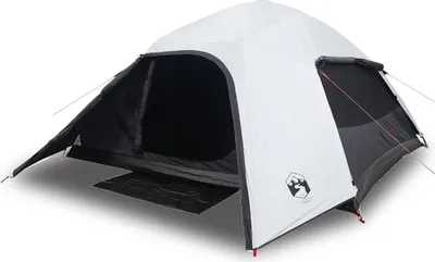 Produktbild von vidaXL Kuppel-Campingzelt 4 Personen Weiß Dunkel Wasserdicht