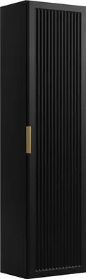 Produktbild von Rodan | Badezimmer Hochschrank Schwarz Matt - Wasserabweisender - Hängender Schrank - MDF Badregal