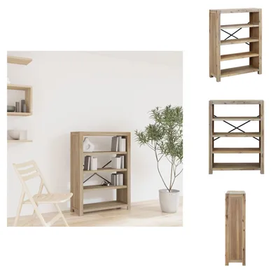 Obrázek produktu pro vidaXL Knihovna 4 přihrádky 80x30x110 cm masiv akácie - Knihovny a regály