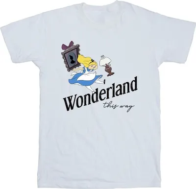 Produktbild von Disney - "Alice In Wonderland This Way" T-Shirt für Herren BI10273 (3XL) (Weiß)