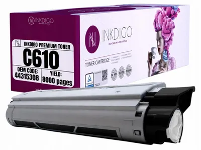Produktbild von Inkdigo Toner 44315308 für OKI C610CDN, C610DM, C610DN, C610DTN – Schwarz, 8000 Seiten,, KI-generiertes Bild