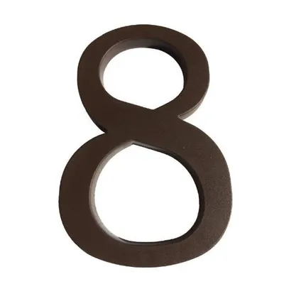 Obrázek produktu pro Číslo "8", 180 mm, hnědý plast
