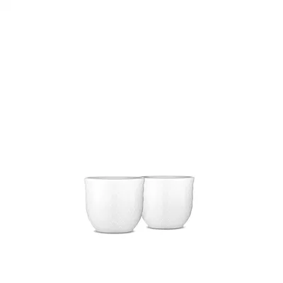 Immagine prodotto di Lyngby Porcelæn - Portauovo Rhombe, set di 2, bianco