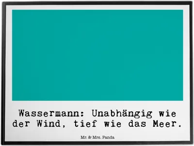 Produktbild von Mr. & Mrs. Panda schreibtischunterlage Wassermann Astrologie - Weiß - Geschenk, Geburtstagsgeschenk, Sternzeichen, Schreibunterlage, schreibauflage, tischpad, bastelmatte
