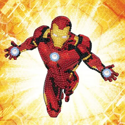 Productafbeelding van Crystal Art Kaart, Ironman, 18x18 cm
