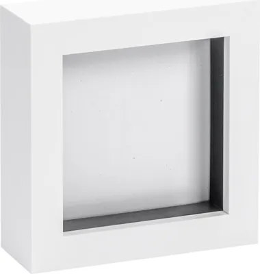 Produktbild von 3D-Box-Bilderrahmen - 4 x 4 Zoll - Weiß