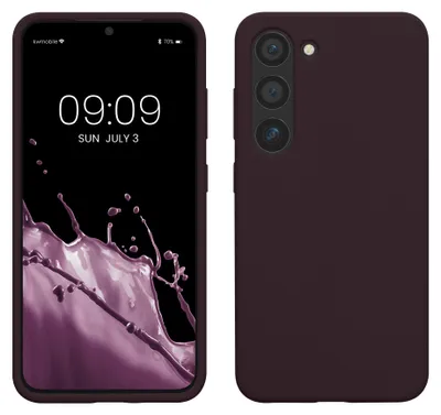 Produktbild von kwmobile Handyhülle für Samsung Galaxy S23 Hülle - Case Silikon - Kabelloses Laden - Schutzhülle Cover in Brombeere