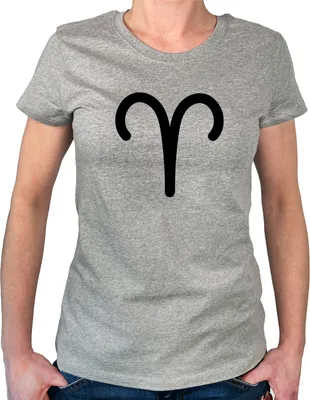 Produktbild von Huuraa Damen T-Shirt Widder Sternzeichen Zeichen M Sport Grey Bio Baumwolle Fairtrade Damenshirt Geschenkidee
