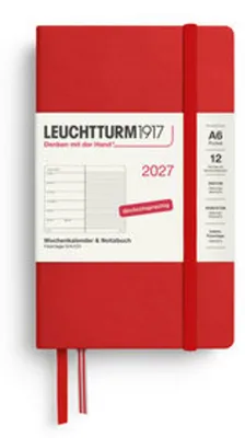 Produktbild von Wochenkalender & Notizbuch Pocket A6 Cherry 2027