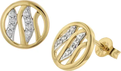 Produktbild von GLIZZ GL8152 Damen-Ohrringe Gold 333/8K Zirkonia Ohrstecker