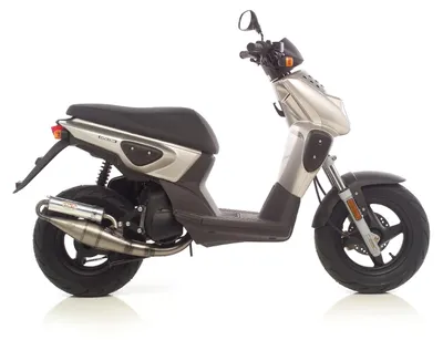 Immagine prodotto di Scarico LeoVince HAND MADE TT in alluminio argento, con omologazione europea (ABE), per Yamaha BWS 50 NG