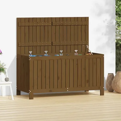 Produktbild von vidaXL Gartentruhe Honigbraun 121x55x64 cm Massivholz Kiefer - Gartentruhe - Gartentruhen - Gartenbox - Garten Aufbewahrungsbox