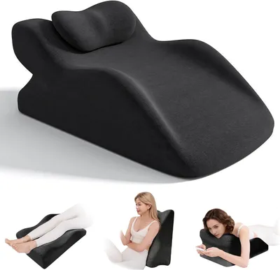 Obrázok produktu pre Vankúš pod nohy, ergonomický klinový vankúš z pamäťovej peny, s malým vankúšom, pre spánok