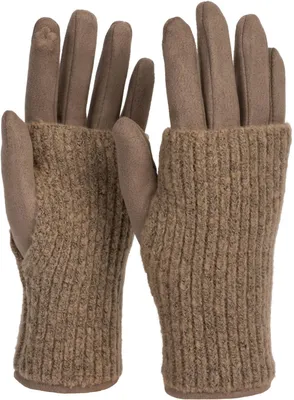 Produktbild von styleBREAKER Damen 3 in 1 Touchscreen Handschuhe mit abnehmbarer Strick Stulpe | Winterhandschuhe | 3 Tragevarianten | Weich warm elastisch in vielen Farben