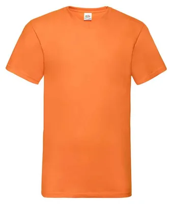 Image de Fruit of the Loom - T-shirt « Valueweight » à col en V pour hommes/femmes Unie LT2574 (M) (orange)