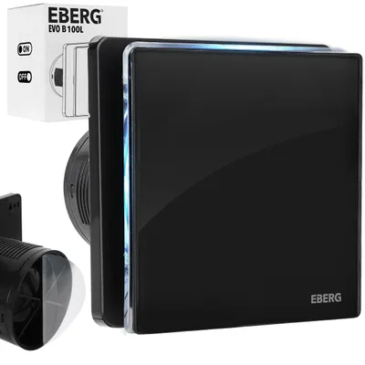Imagen del producto de EBERG EVO B 100 L: Ventilador de baño de 100 mm con LED y válvula antirretorno, color
