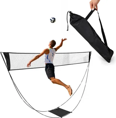 Produktbild von Badmintonnetz 3 x 1,5 m robustes für Outdoor-Sport Volleyball und Training Tragbares federballnetz