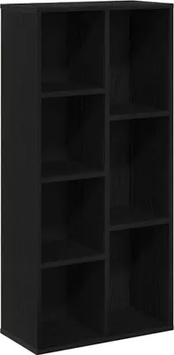 Obrázek produktu pro vidaXL Knihovna, černá, vzhled dubu, 50 x 25 x 102 cm