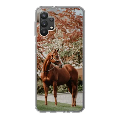 Produktbild von MuchoWow® Handyhülle Schutzhülle Hülle für Samsung Galaxy A32 5G Pferd - Baum - Halfter Silikon Softcase Handy Hülle - Softcase