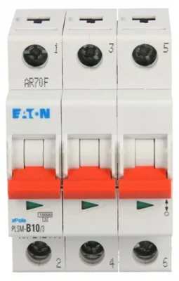 Produktbild von Überstromschutzschalter 3P B 10A 10kA AC PLSM-B10/3-MW 242444