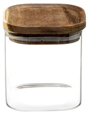 Image de Bocal en verre avec couvercle en acacia « Hermet » 0,6 l - 5 five simply smart