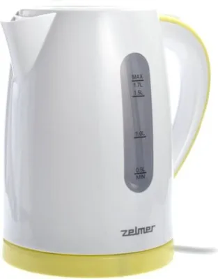 Zdjęcie produktu dla Zelmer ZCK7616L, 1,7 l, 2200 W, Biały, Żółty, Plastik, Wskaźnik poziomu wody, Zabezpieczenie przed przegrzaniem
