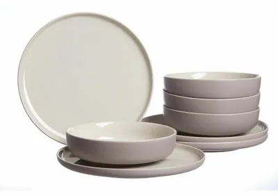Immagine prodotto di Ritzenhoff & Breker JASPER Tafelservice 8-tlg., Geschirrset, Service, Rund, Steinzeug, Taupe, 403060