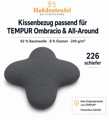 Produktbild von Kissenbezug passend für TEMPUR Ombracio & All-Around Schmetterlingskissen, KI-generiertes Bild