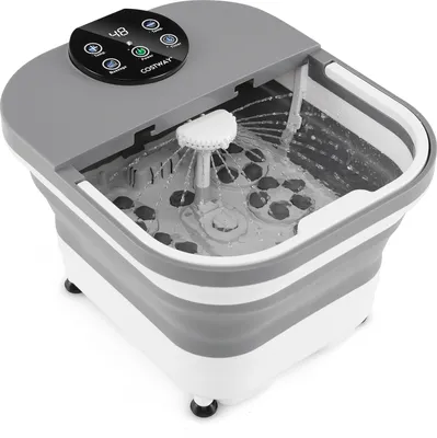 Immagine prodotto di Pediluvio COSTWAY 500W pieghevole, pediluvio con doccia, timer 60min e 30 sfere massaggianti Shiatsu, riscaldamento 35-48°C, massaggiatore per piedi