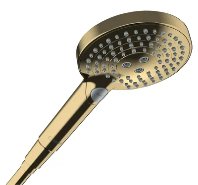 Image de Douche de tête Hansgrohe Raindance Select S, modèle 120, 3 jets PowderRain EcoSmart, finition or poli