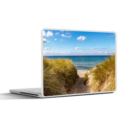 Produktbild von MuchoWow® Laptop Aufkleber Sticker Cover Strand - Wolken - Deutschland 32.5x23.5 cm - Sticker für Laptop - Selbstklebend