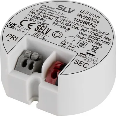 Produktbild von SLV LED Netzteil 24V, 25W, rund 1008652