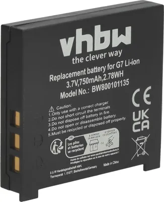 Produktbild von vhbw Akku kompatibel mit Logitech MX Air, M-RBQ124, G7 Cordless Laser Mouse kabellose Maus (750 mAh, 3,7 V, Li-Ion)