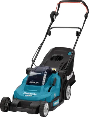 Produktbild von Makita DLM432CT2 HandgefÃ1/4hrter Rasenmäher, Elektromotor, 43cm Schnittbreite, Grasfang hinten