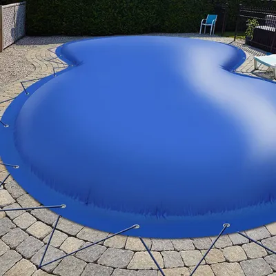 Produktbild von Aufblasbare Poolabdeckung Achtformpool 625 x 360 cm I Achtform Pool 6,25 x 3,6 m I blau