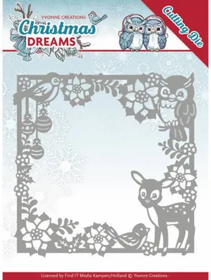 Produktbild von Stanzschablone - Yvonne Creations - Christmas Dreams - Weihnachts-Tierrahmen