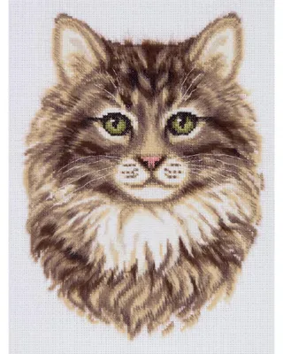 Productafbeelding van Panna telborduurpakket "Siberische Kat", 21x28cm, Doe-het-zelf
