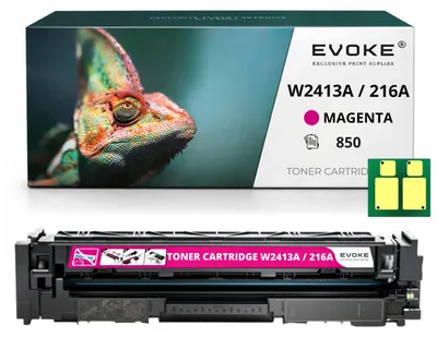 Obrázok produktu pre Kompatibilná tonerkartuša Evoke pre tlačiarne HP W2413A 216A, farba magenta, výtlačnosť 850 strán, kompatibilná s modelmi M155nw, M182n, M183fw