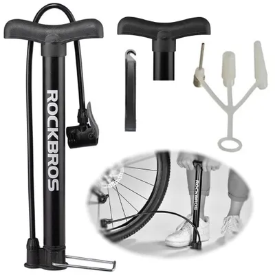 Zdjęcie produktu dla Pompka Rowerowa Rockbros A320 Podłogowa - Czarna