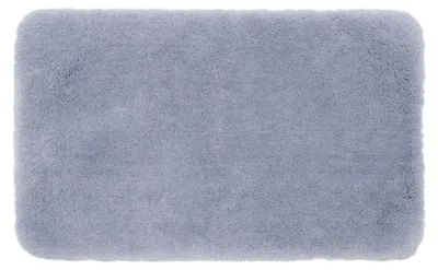 Produktbild von GÖZZE Deluxe extra weicher Hochflor Badteppich rutschfester Mikrofaser-Badvorleger Silber 60 x 100 cm
