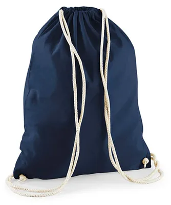 Produktbild von Westford Mill W110 | Baumwoll Gymsac / Turnbeutel | 37 x 46 cm - Farbe: French Navy - Größe: 37 x 46 cm