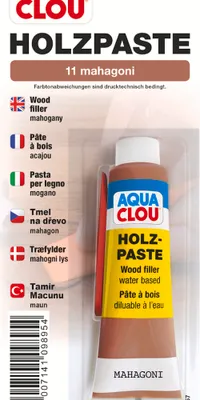 Produktbild von CLOU Aqua Clou Holzpaste 11 Mahagoni mit Spatel 60g