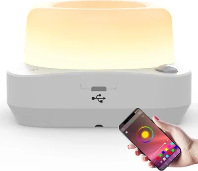 Produktbild von Diyarts LED Nachtlicht, Lampe mit Bewegungsmelder, App-Steuerung mit Timer, stufenlos dimmbar, USB aufladbar