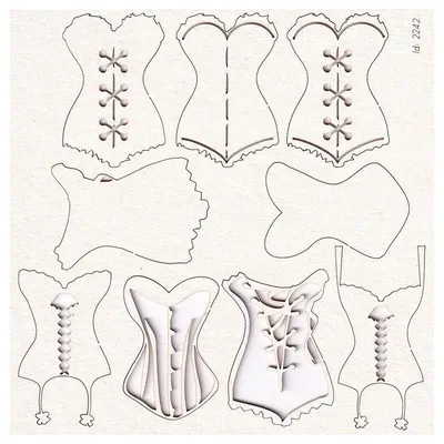Immagine prodotto di TEKTURKA decorativa per scrapbooking - Scrapiniec - Set di corsetti da boudoir
