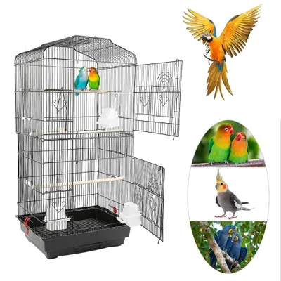 Produktbild von Tragbarer Vogelkäfig für Haustiere mit Schublade