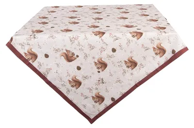 Obrázek produktu pro Bavlněný ubrus Clayre & Eef 100x100 cm béžový